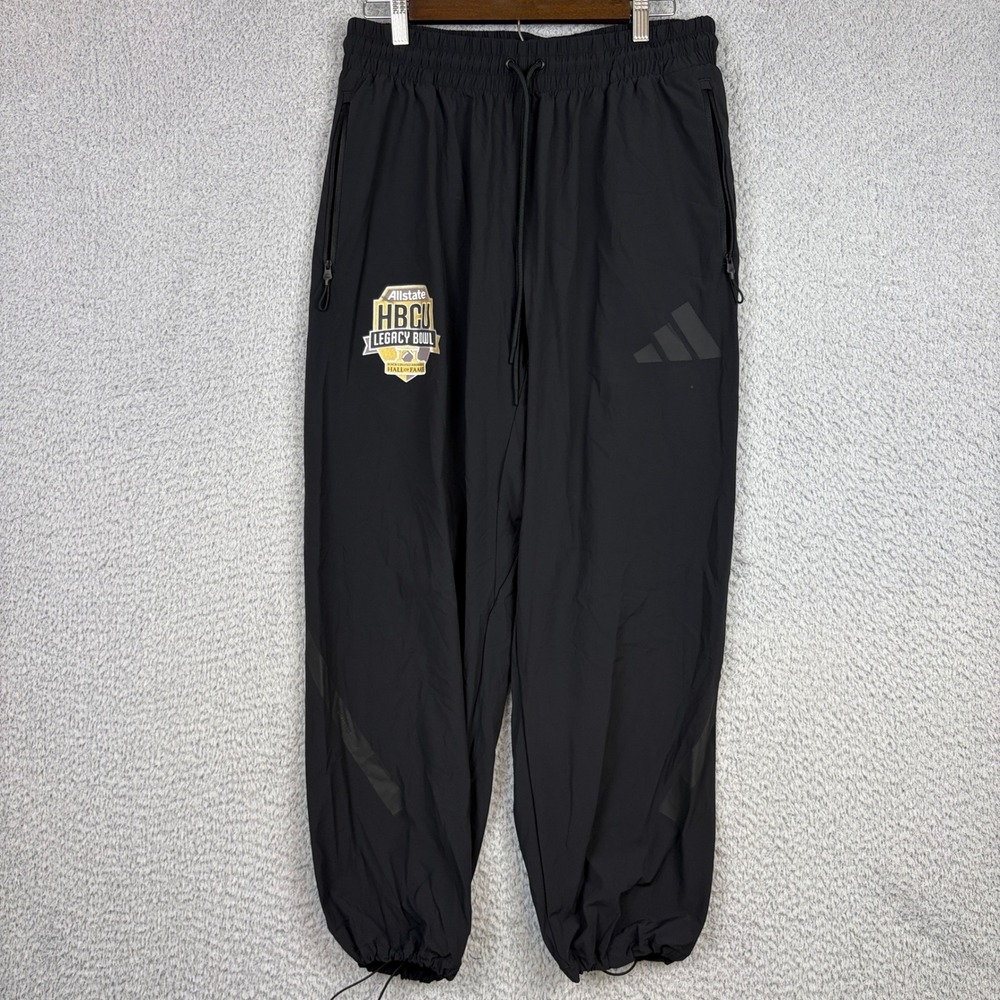 Adidas Pants Mens Large Black HBCU Legacy Bowl Track Joggers Athletic Streetwear